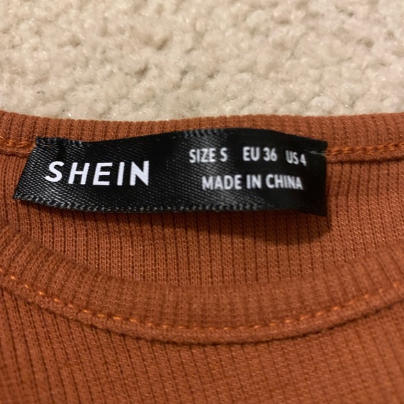 Brown asymmetrical tank top from SHEIN size small - Picture 2 of 2